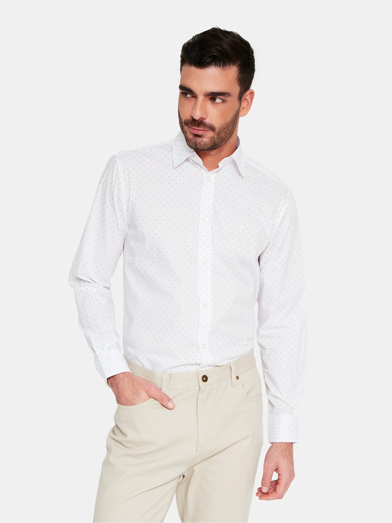 CAMISA HOMBRE KENNETH STEVENS ALGODÓN MANGA LARGA PRINT - 1