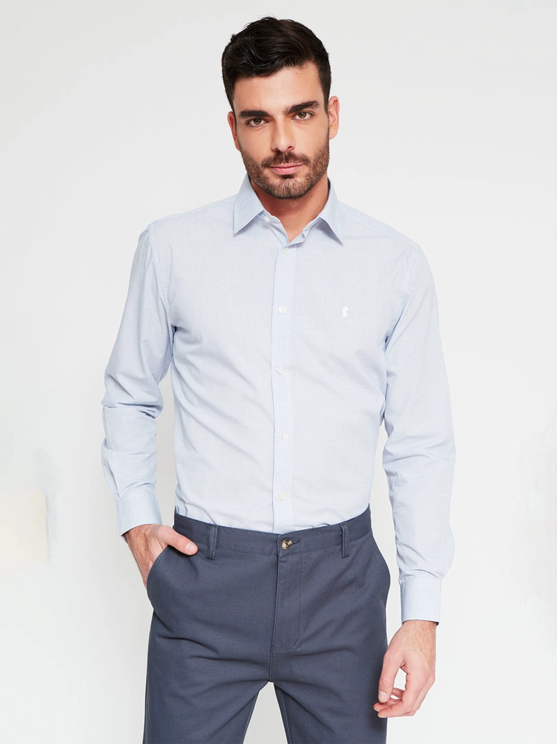 CAMISA HOMBRE KENNETH STEVENS ALGODÓN MANGA LARGA CUADROS - 1