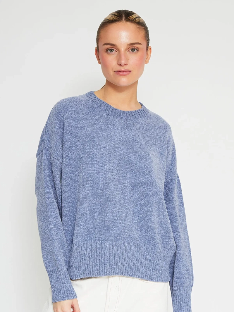 SWEATER MUJER INDEX MANGA LARGA CHENILLE - 2