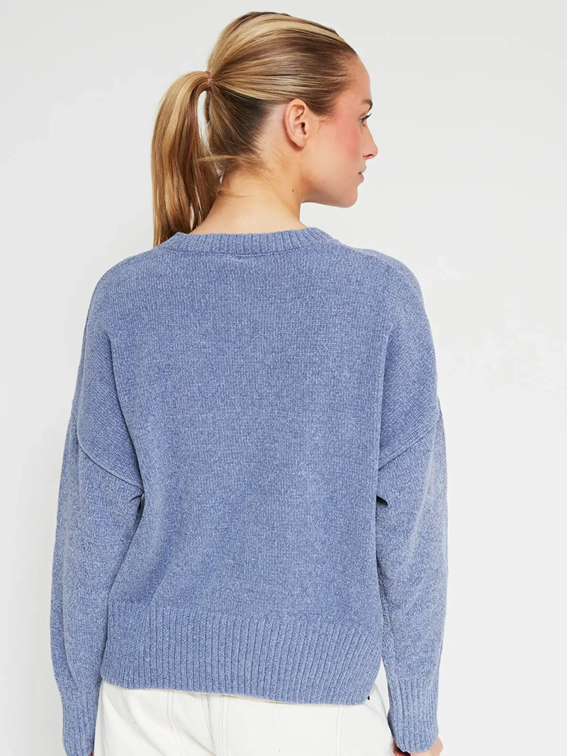 SWEATER MUJER INDEX MANGA LARGA CHENILLE - 3