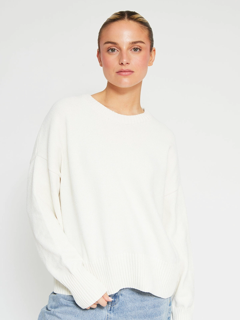SWEATER MUJER INDEX MANGA LARGA CHENILLE - 2