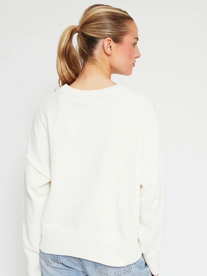 SWEATER MUJER INDEX MANGA LARGA CHENILLE - 3