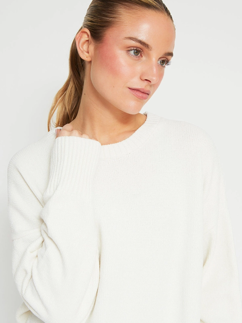 SWEATER MUJER INDEX MANGA LARGA CHENILLE - 4