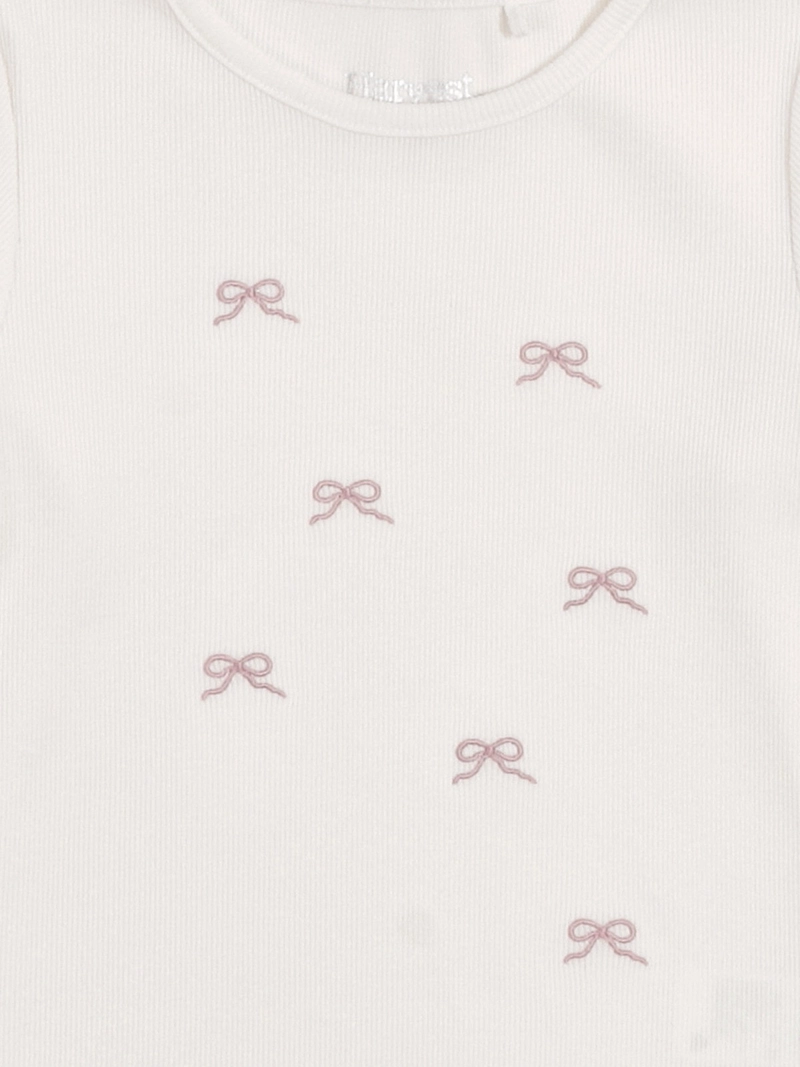 POLERA NIÑA HARVEST ALGODÓN MANGA LARGA RIB BORDADA - 6