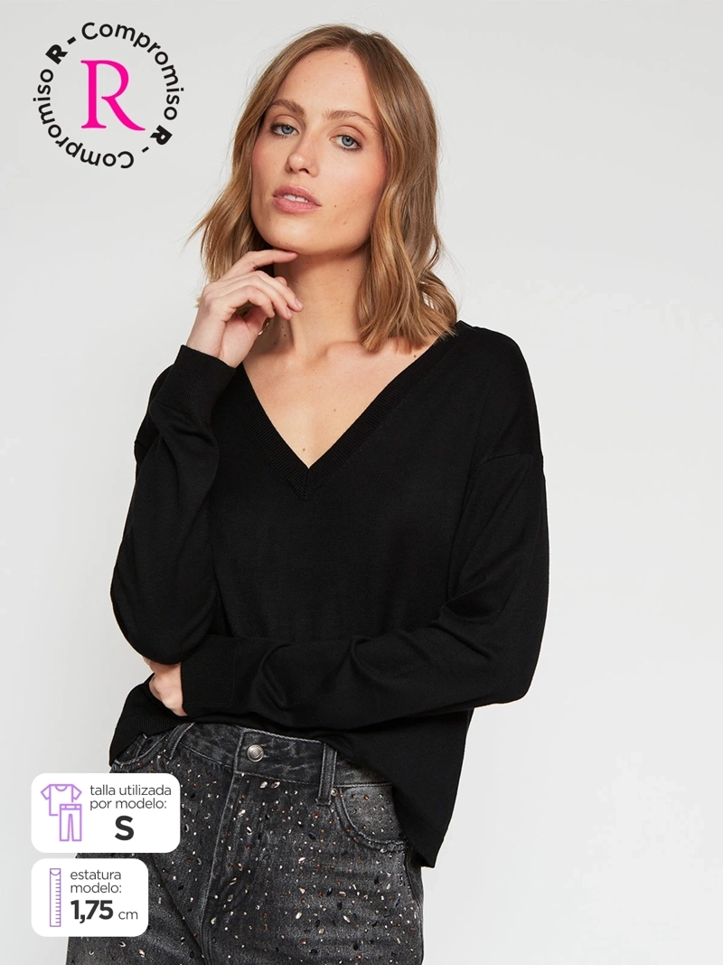 SWEATER MUJER MARQUIS CUELLO EN V
