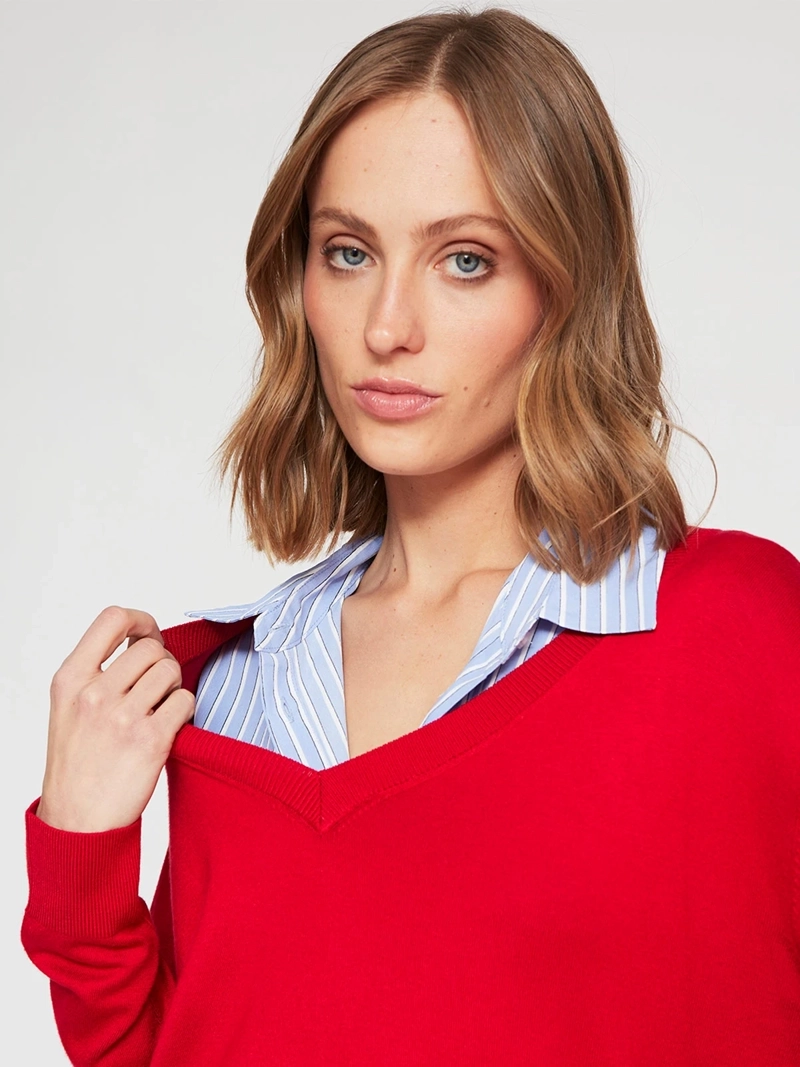 SWEATER MUJER MARQUIS CUELLO EN V - 4