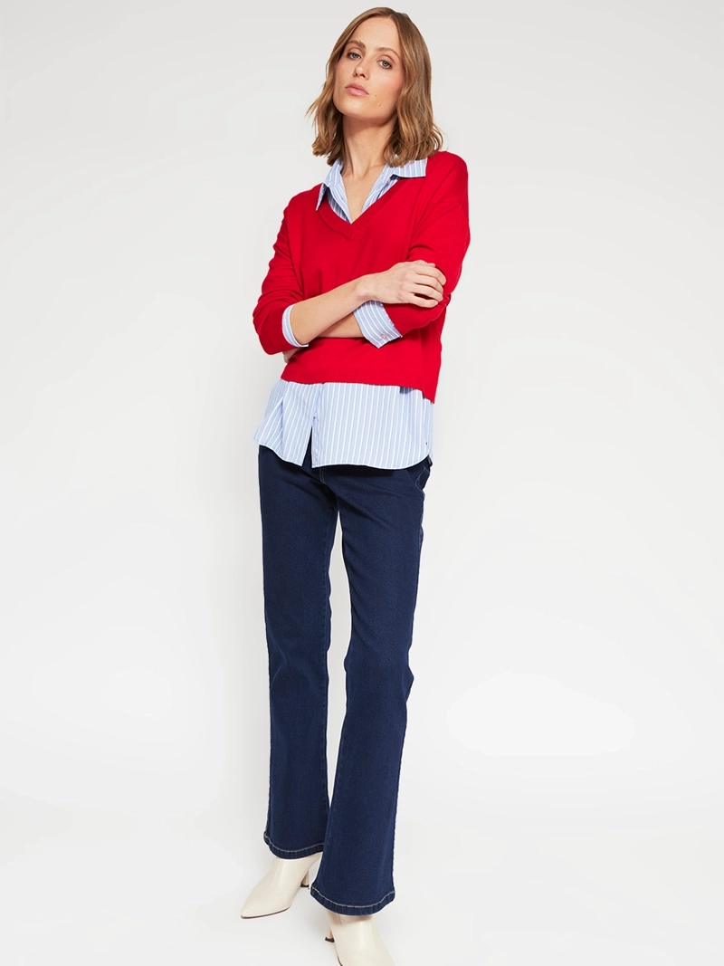 SWEATER MUJER MARQUIS CUELLO EN V - 5