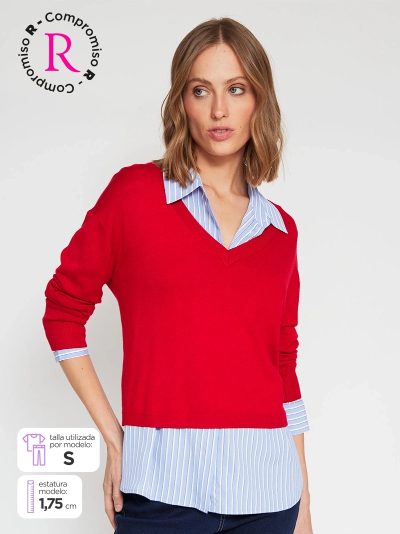 SWEATER MUJER MARQUIS CUELLO EN V