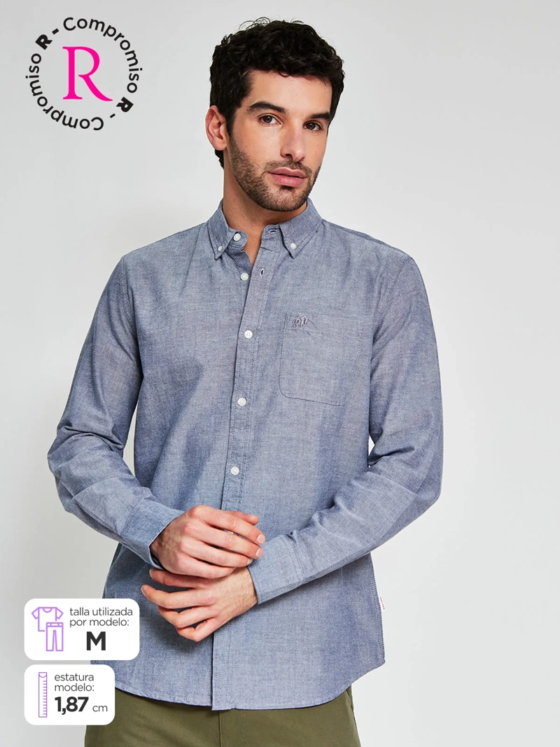 CAMISA HOMBRE ROBERT LEWIS ALGODÓN MANGA LARGA - 1