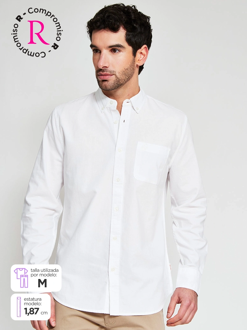 CAMISA HOMBRE ROBERT LEWIS ALGODÓN MANGA LARGA - 1