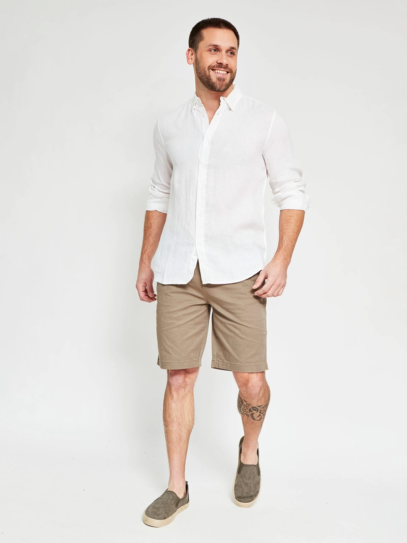 CAMISA HOMBRE CACHAREL LINO MANGA LARGA - 4