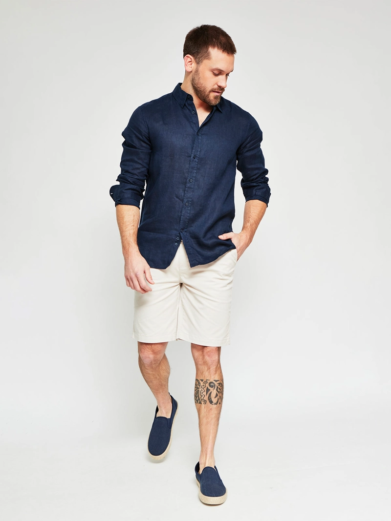 CAMISA HOMBRE CACHAREL LINO MANGA LARGA - 4