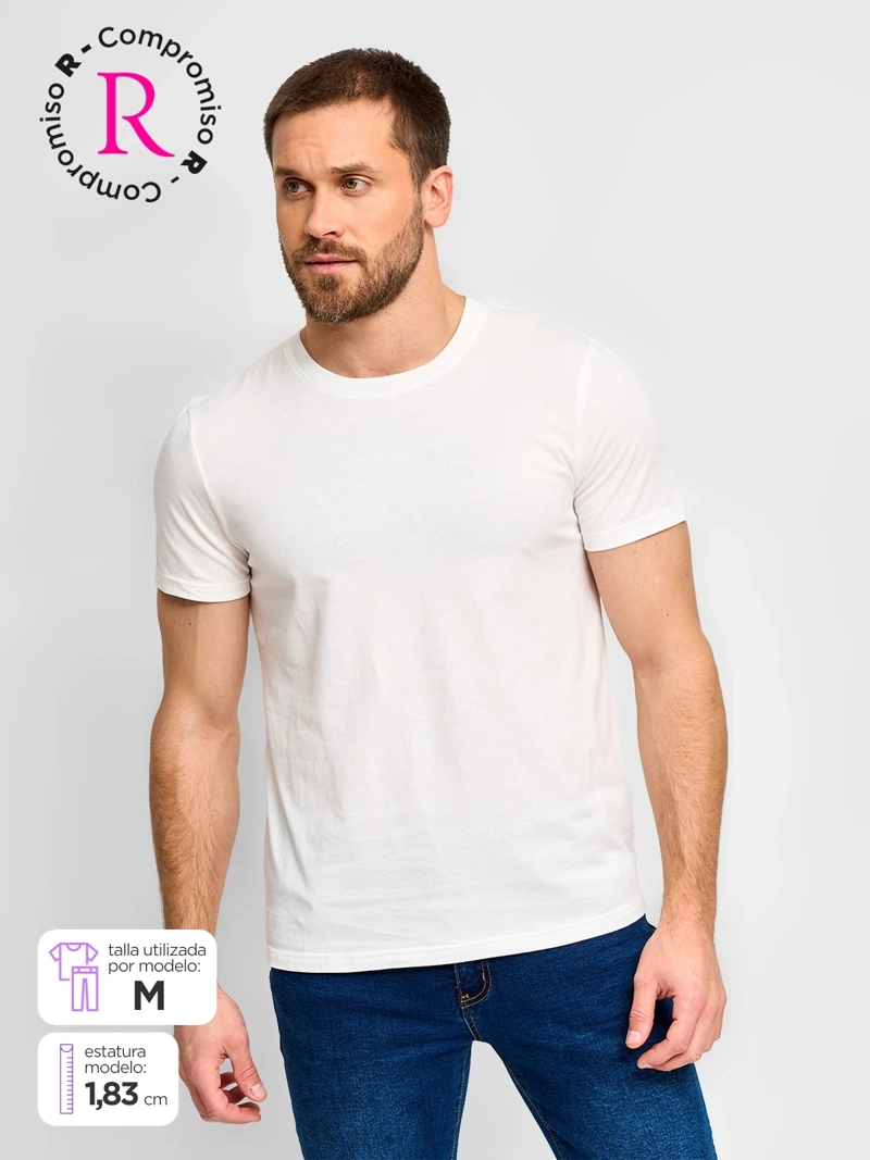 POLERA HOMBRE KENNETH STEVENS ALGODÓN CUELLO REDONDO MANGA CORTA