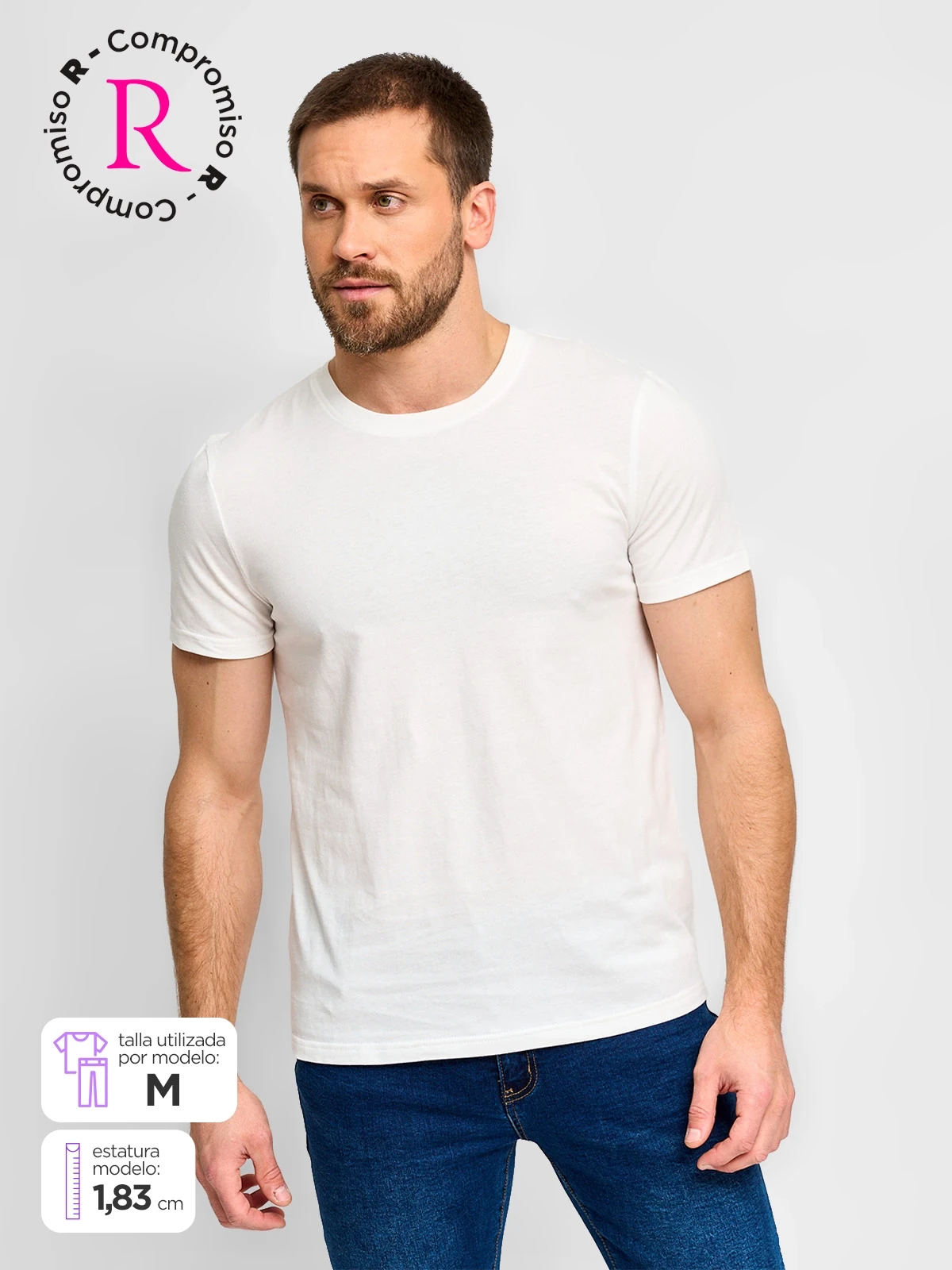 POLERA HOMBRE KENNETH STEVENS ALGODÓN CUELLO REDONDO MANGA CORTA