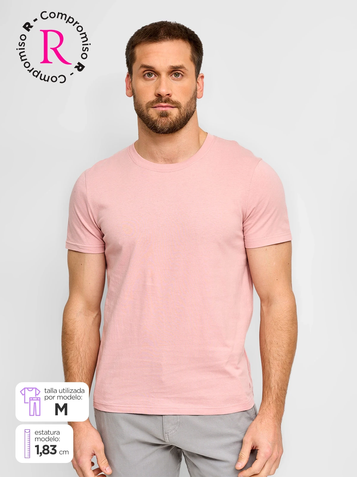 POLERA HOMBRE KENNETH STEVENS ALGODÓN CUELLO REDONDO MANGA CORTA