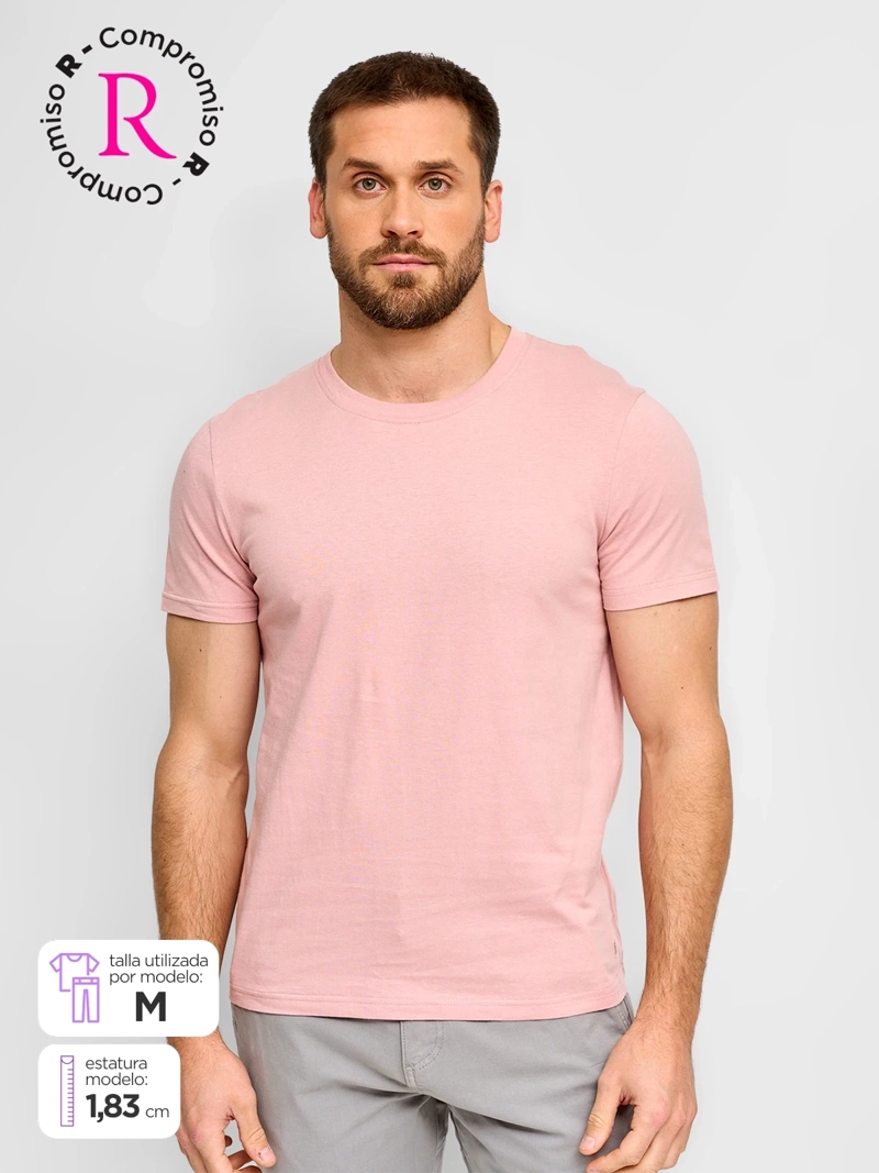 POLERA HOMBRE KENNETH STEVENS ALGODÓN CUELLO REDONDO MANGA CORTA - 1