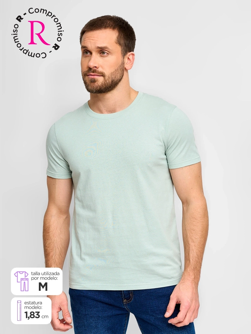 POLERA HOMBRE KENNETH STEVENS ALGODÓN CUELLO REDONDO MANGA CORTA - 1