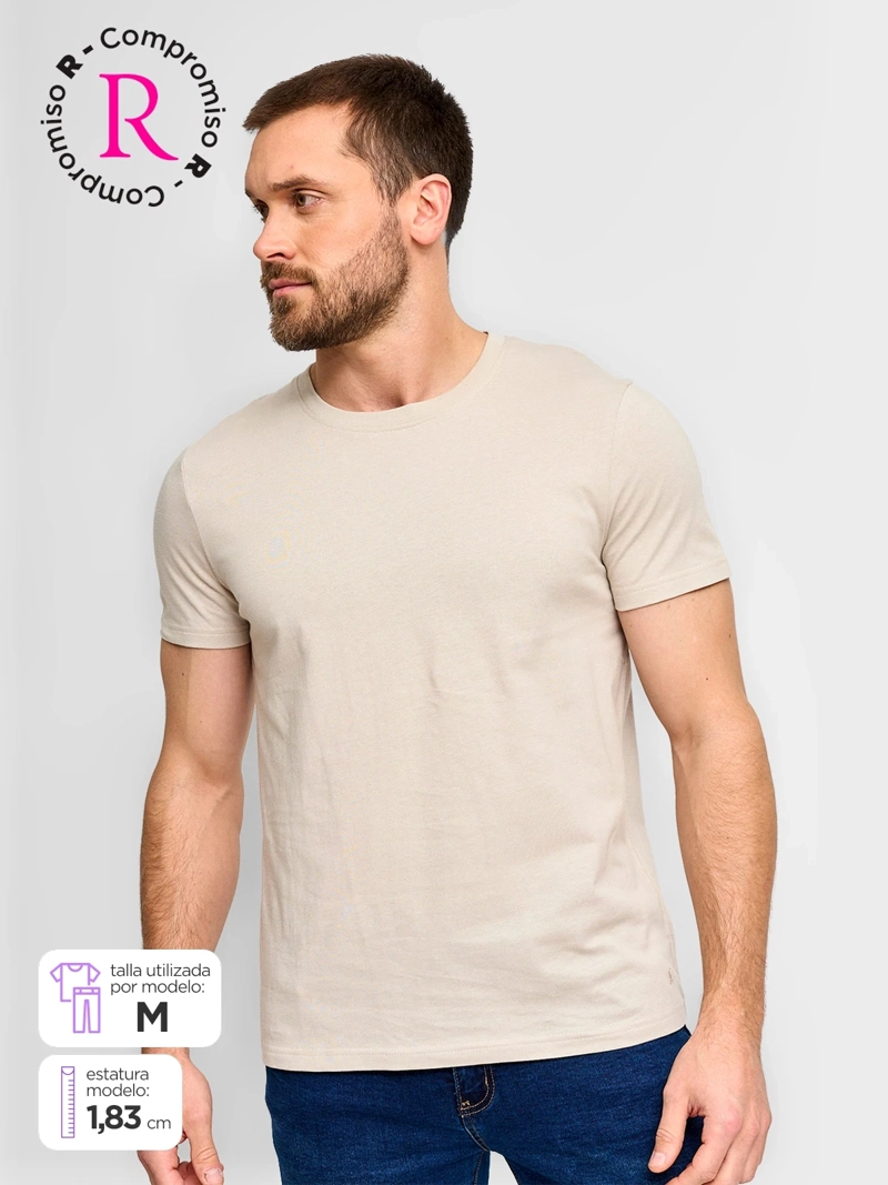 POLERA HOMBRE KENNETH STEVENS ALGODÓN CUELLO REDONDO MANGA CORTA - 1