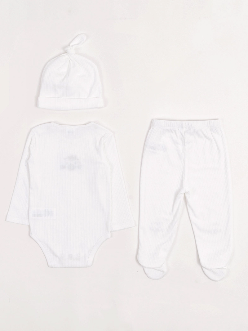 CONJUNTO BODY + GORRITO NIÑO BABY HARVEST ALGODÓN  - 4