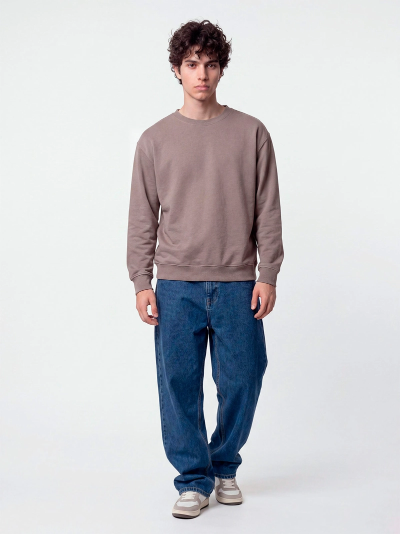 POLERÓN HOMBRE INDEX ALGODÓN CUELLO REDONDO OVERSIZE LAVADO - 3