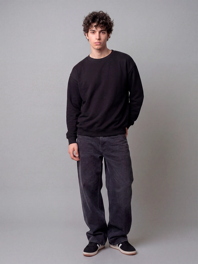 POLERÓN HOMBRE INDEX ALGODÓN CUELLO REDONDO OVERSIZE LAVADO - 3