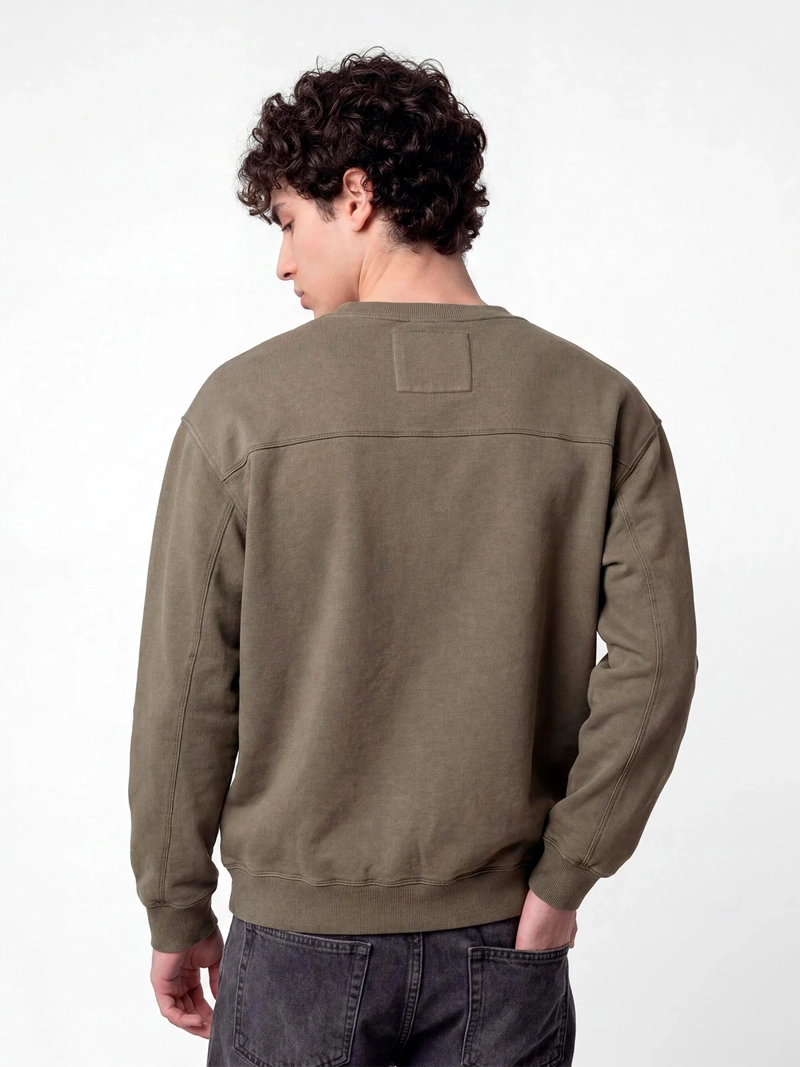 POLERÓN HOMBRE INDEX ALGODÓN CUELLO REDONDO OVERSIZE LAVADO - 2