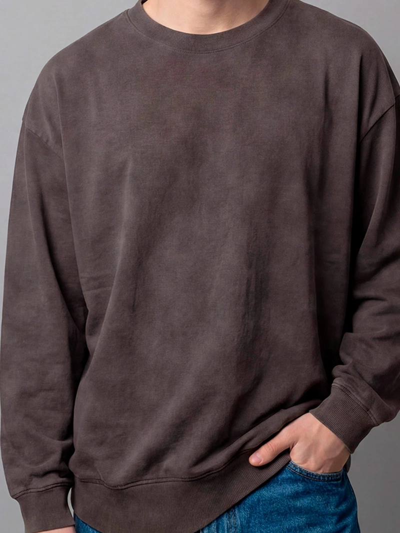 POLERÓN HOMBRE INDEX ALGODÓN CUELLO REDONDO OVERSIZE LAVADO - 4