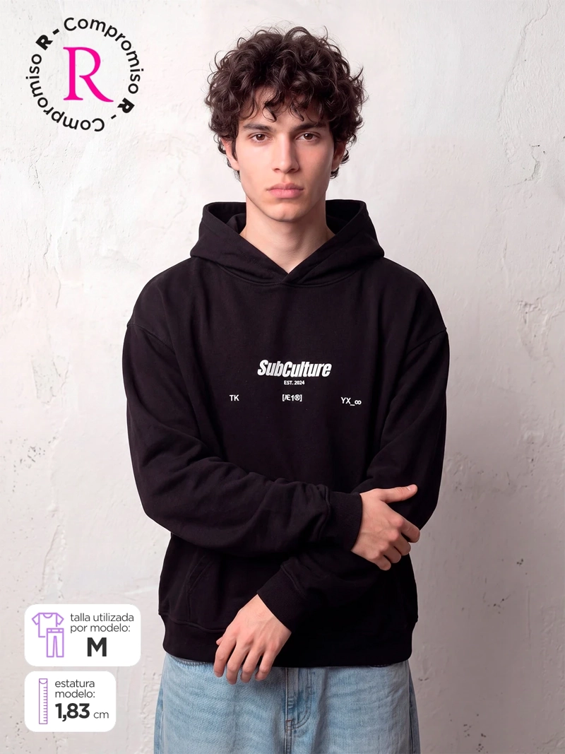POLERÓN HOMBRE INDEX ALGODÓN LAVADO OVERSIZE - 1