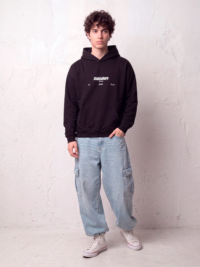 POLERÓN HOMBRE INDEX ALGODÓN LAVADO OVERSIZE - 3