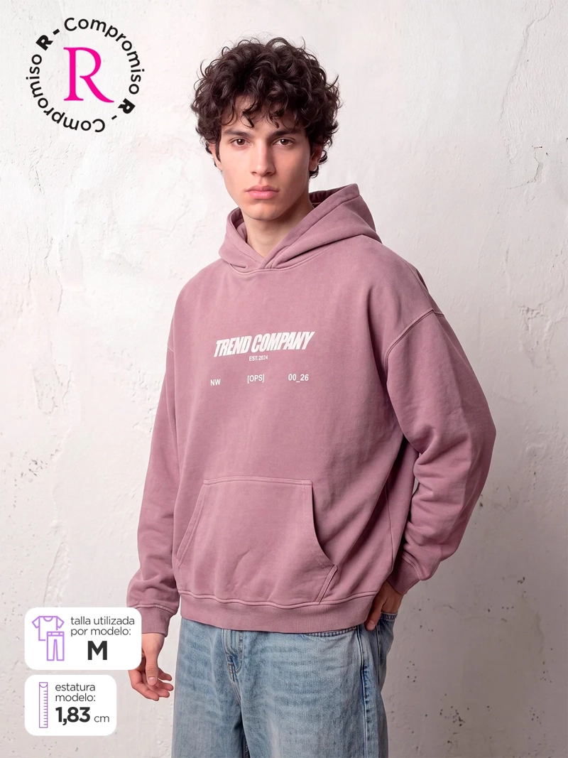 POLERÓN HOMBRE INDEX ALGODÓN LAVADO OVERSIZE - 1