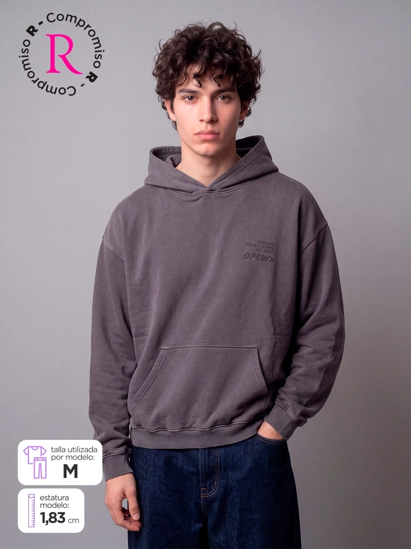 POLERÓN HOMBRE INDEX ALGODÓN LAVADO OVERSIZE - 1
