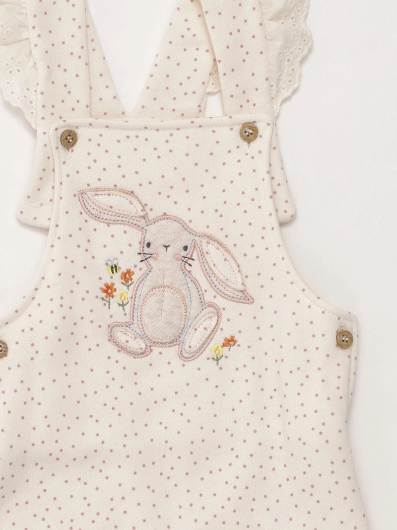 CONJUNTO JARDINERA + BODY NIÑA BABY HARVEST ALGODÓN  - 5