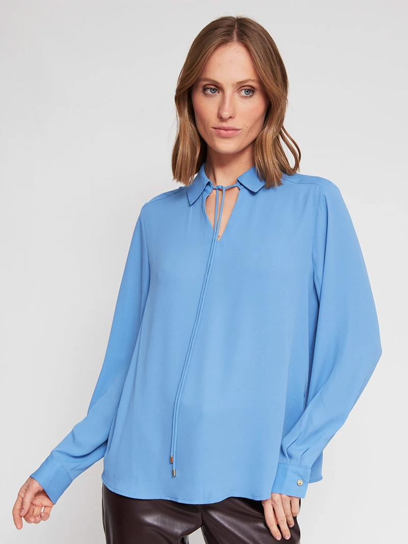 BLUSA MUJER CACHAREL CUELLO CAMISERO MANGA LARGA - 2
