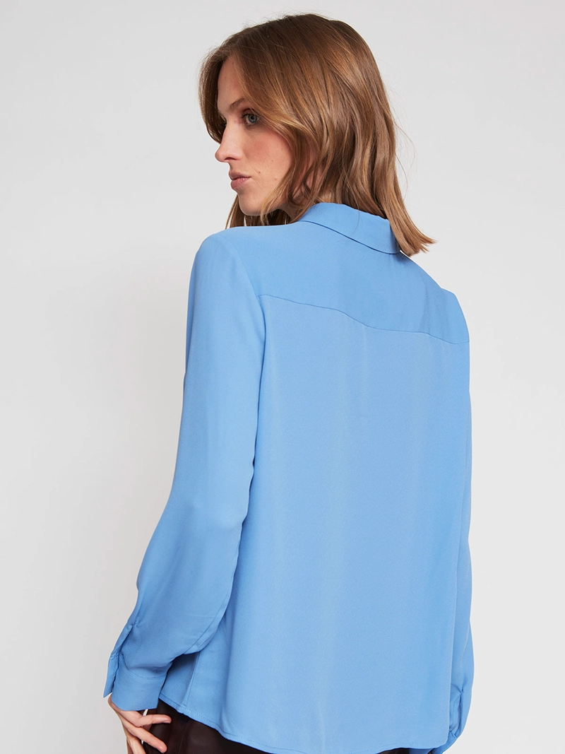BLUSA MUJER CACHAREL CUELLO CAMISERO MANGA LARGA - 3