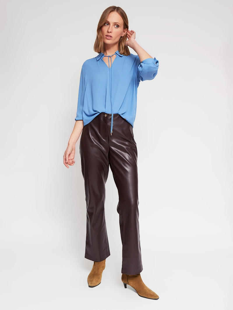 BLUSA MUJER CACHAREL CUELLO CAMISERO MANGA LARGA - 5