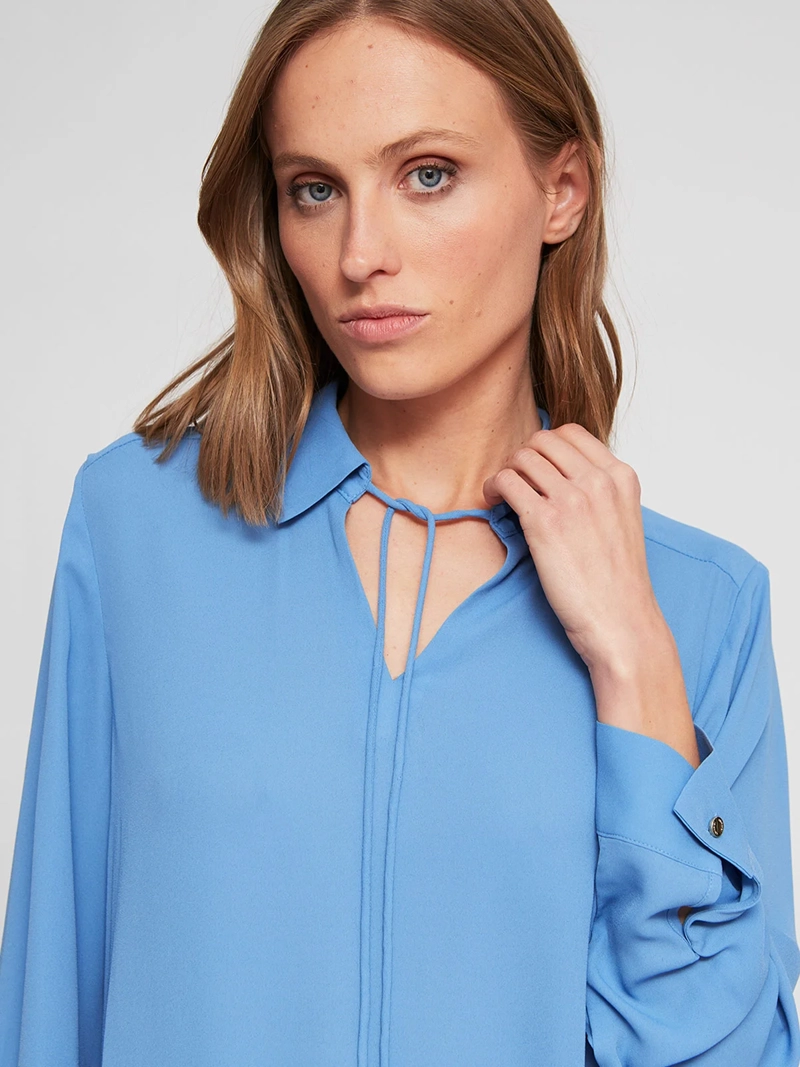 BLUSA MUJER CACHAREL CUELLO CAMISERO MANGA LARGA - 4