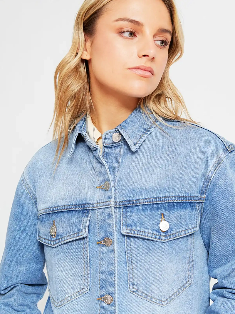 CHAQUETA MUJER INDEX ALGODÓN DENIM - 4