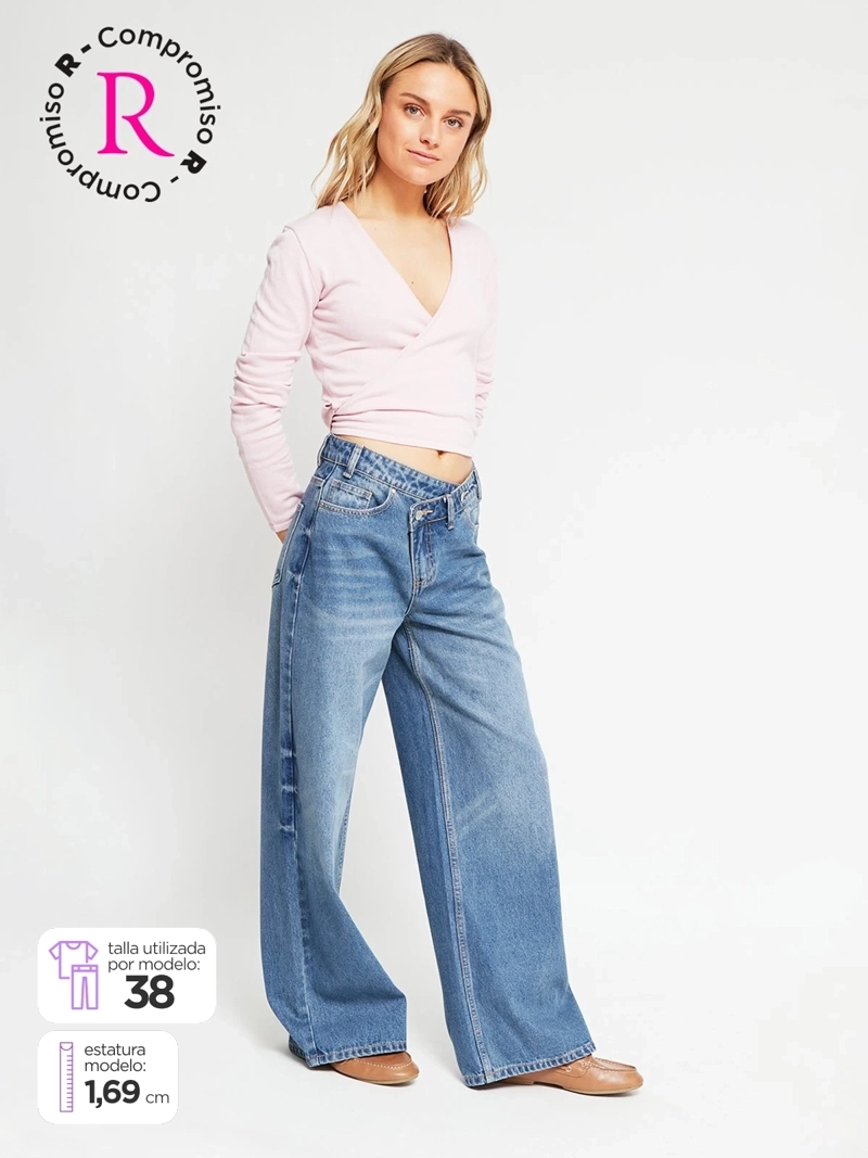 JEANS MUJER INDEX ALGODÓN CRUZADO - 1
