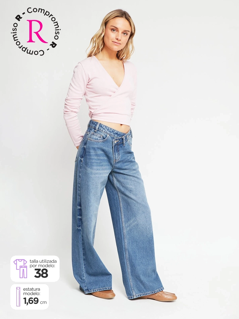 JEANS MUJER INDEX ALGODÓN CRUZADO - 1