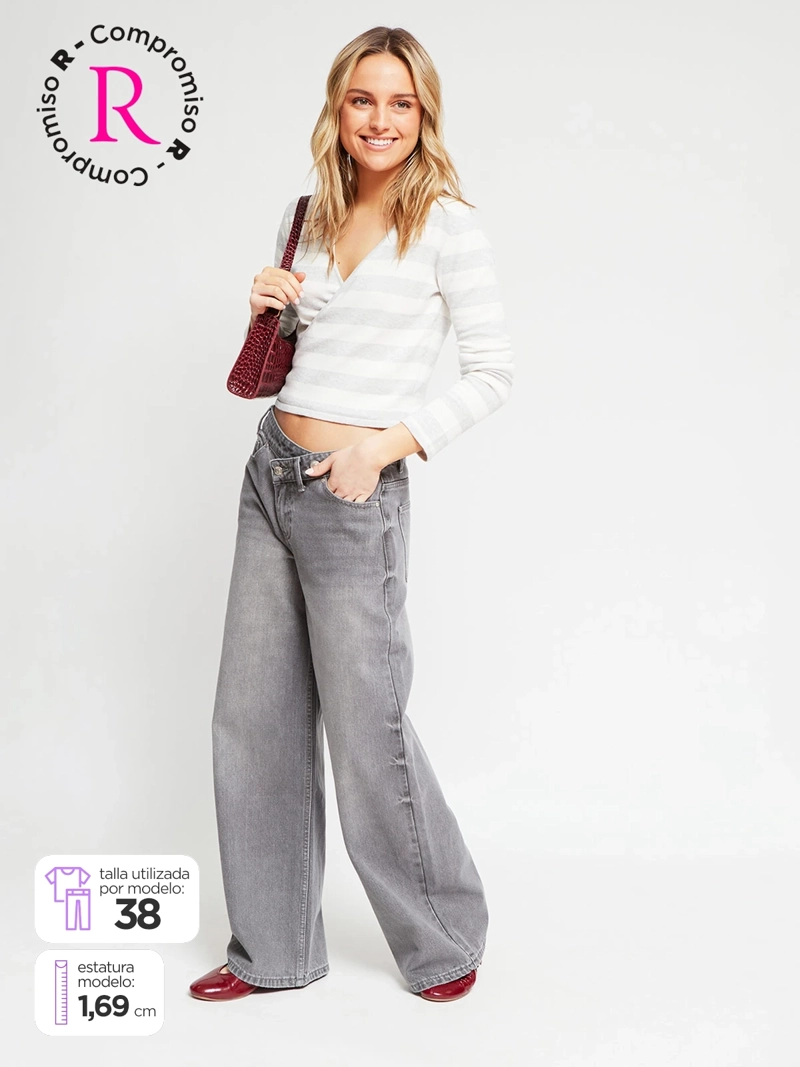 JEANS MUJER INDEX ALGODÓN CRUZADO - 1
