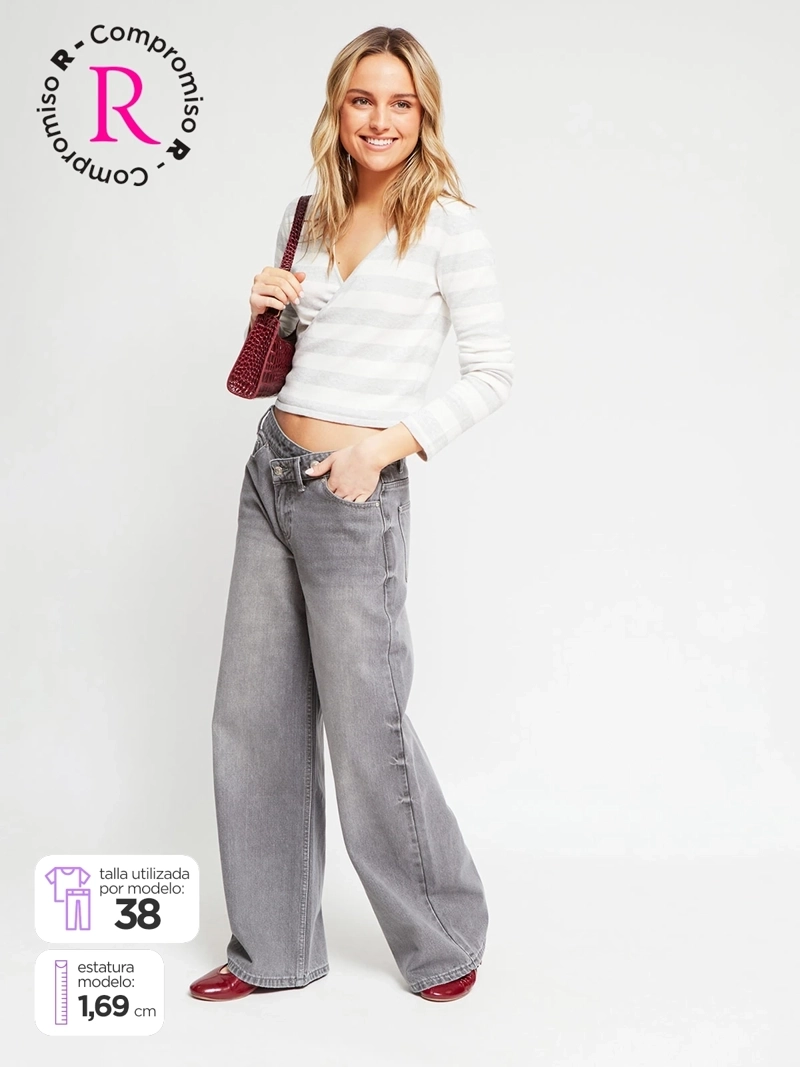 JEANS MUJER INDEX ALGODÓN CRUZADO - 1