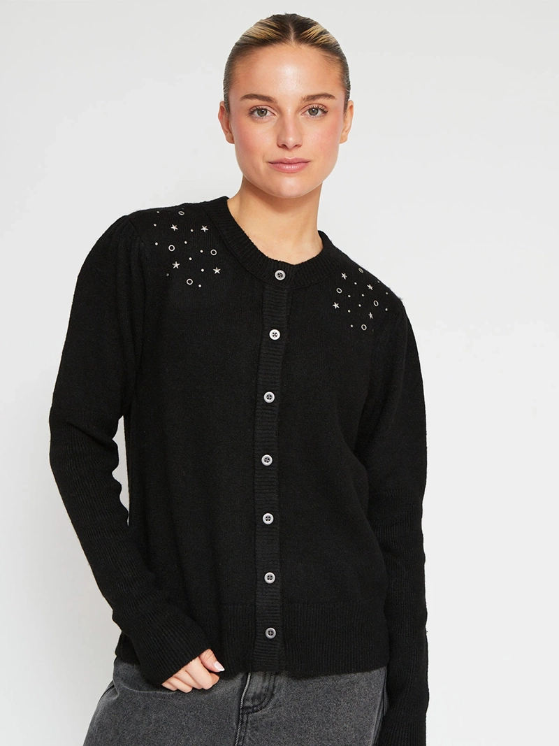 CARDIGAN MUJER BARBADOS TACHAS - 2