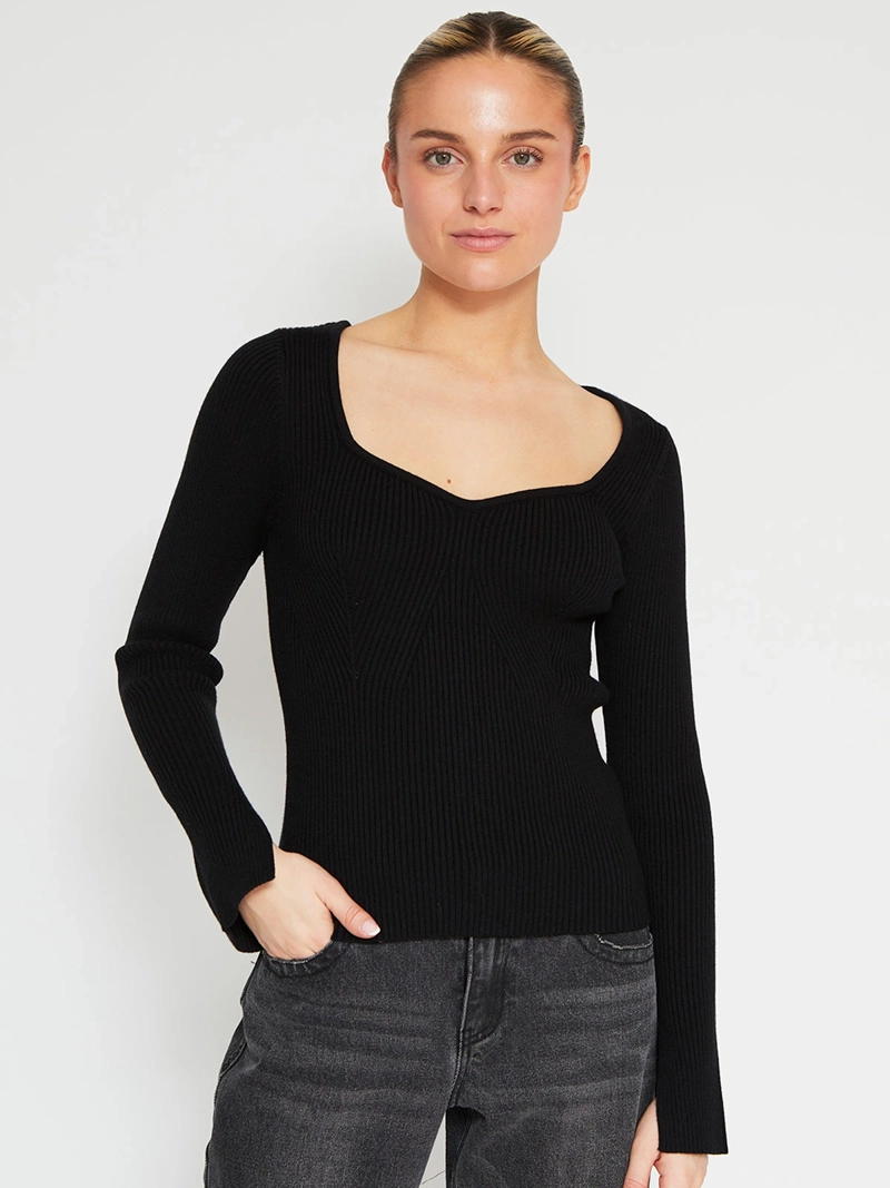 SWEATER MUJER INDEX ESCOTE CORAZÓN MANGA LARGA - 2