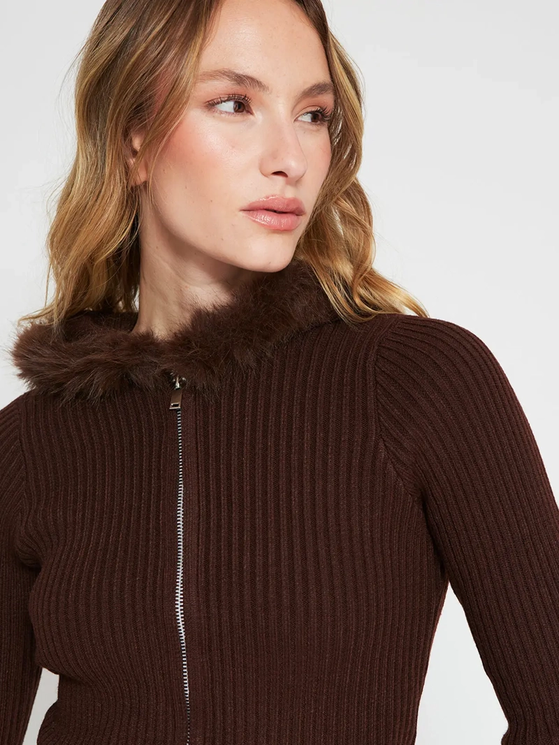 SWEATER MUJER INDEX MANGA LARGA EFECTO PIEL - 3