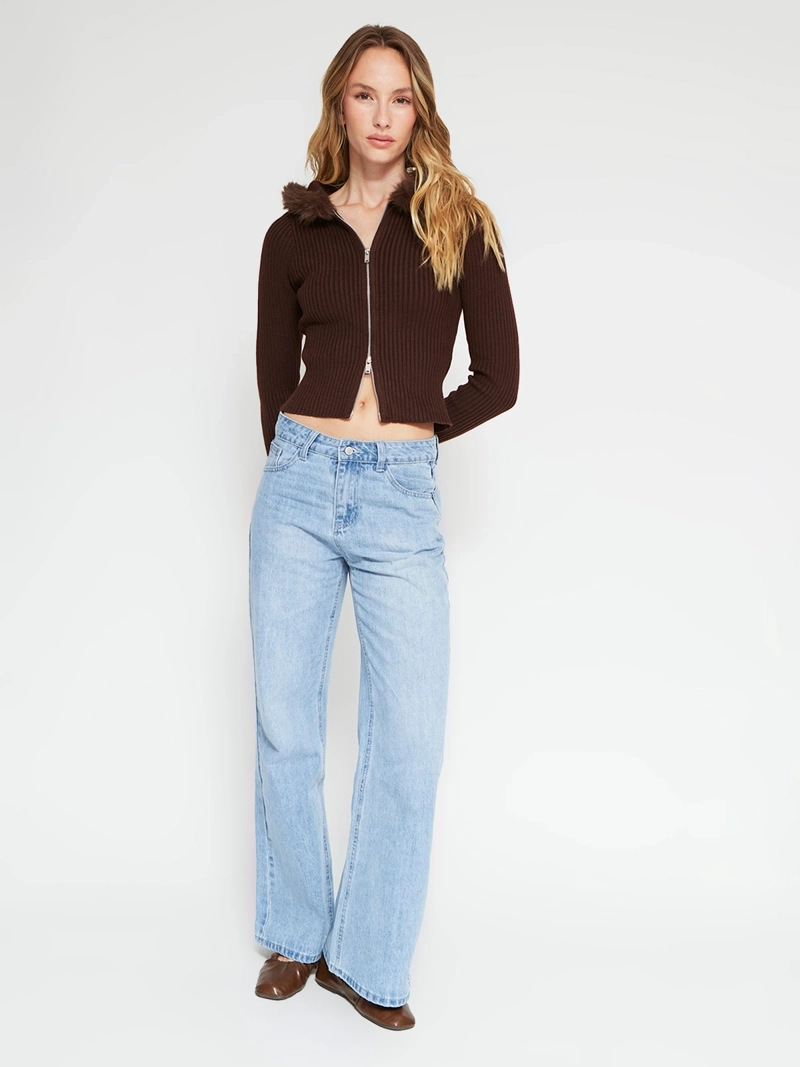 SWEATER MUJER INDEX MANGA LARGA EFECTO PIEL - 4