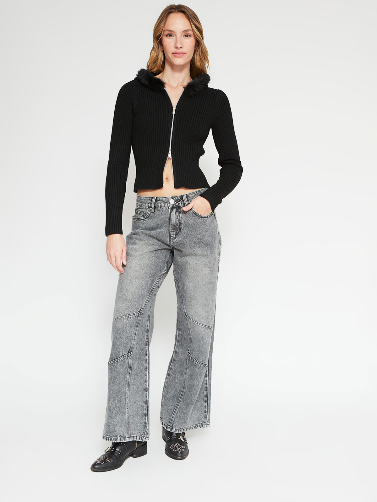 SWEATER MUJER INDEX MANGA LARGA EFECTO PIEL - 4