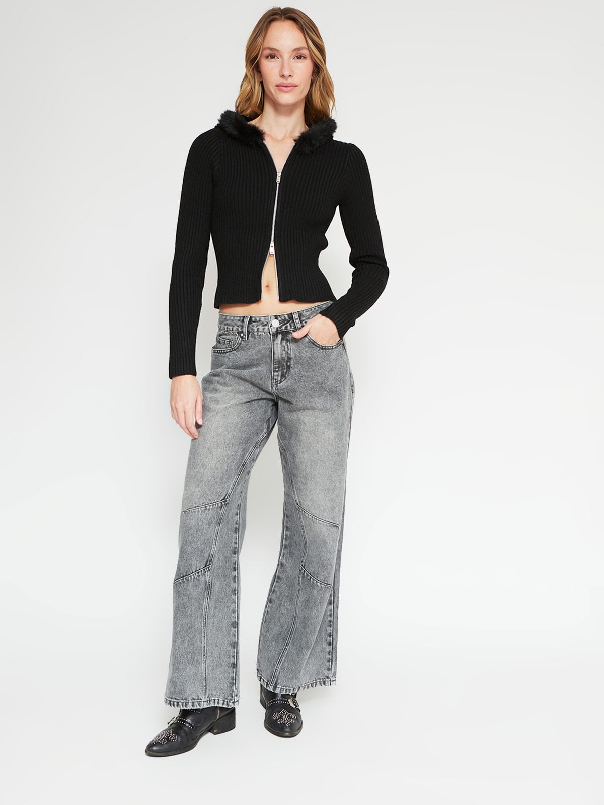 SWEATER MUJER INDEX MANGA LARGA EFECTO PIEL - 4