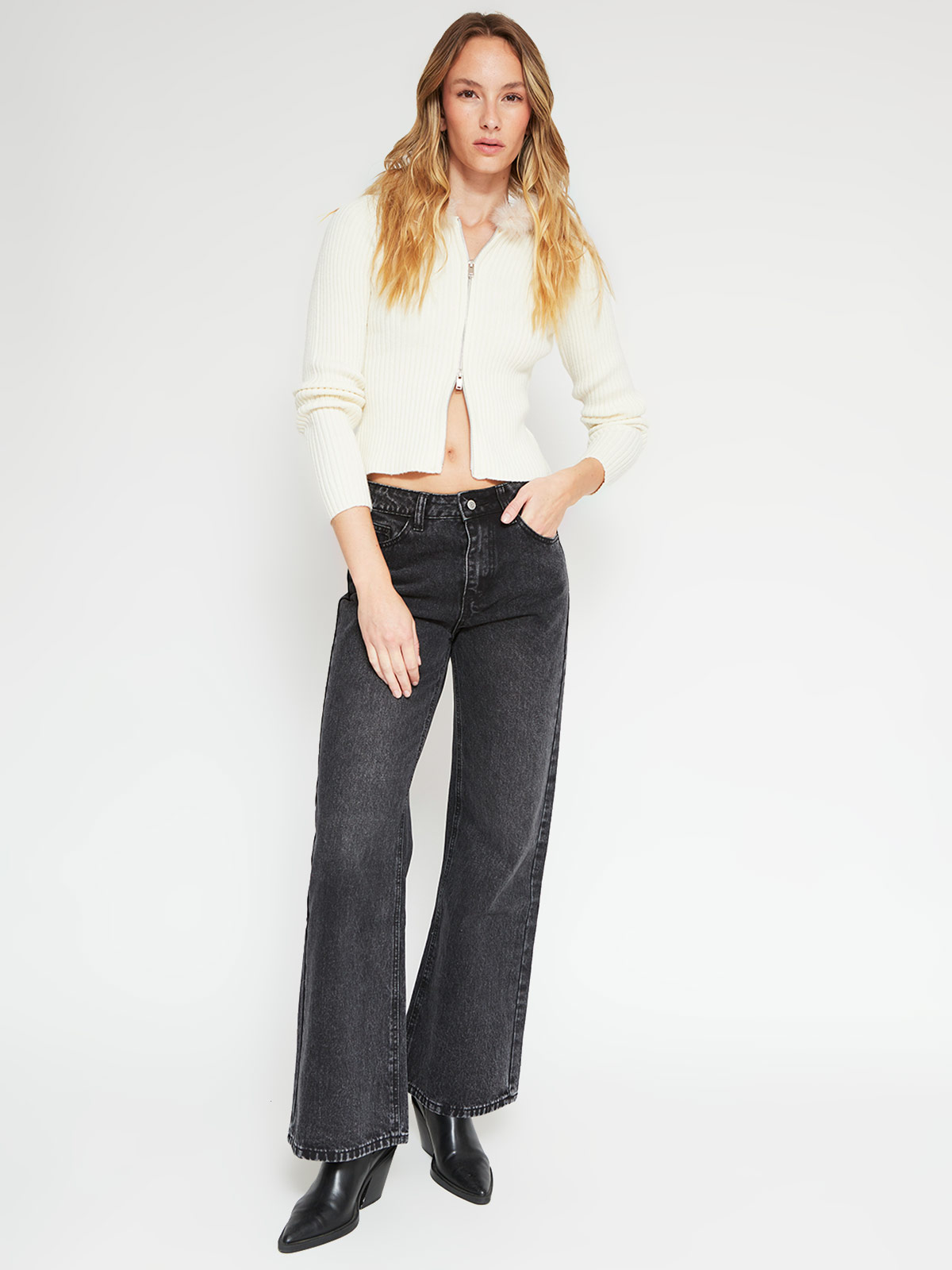 SWEATER MUJER INDEX MANGA LARGA EFECTO PIEL - 4