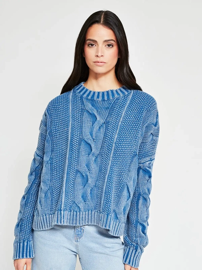 SWEATER MUJER BARBADOS ALGODÓN TRENZADO - 2
