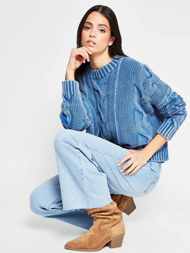 SWEATER MUJER BARBADOS ALGODÓN TRENZADO - 5